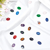 Oval Natural Black Agate(Dyed & Heated) Cabochons G-PH0001-29-4