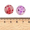 Spray Painted Transparent Acrylic Beads OACR-H054-01-3
