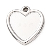 304 Stainless Steel Pendant Cabochon Settings STAS-Z204-04P-07-1