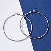 Tarnish Resistant 304 Stainless Steel Big Hoop Earrings X-EJEW-F105-02P-5