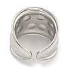 304 Stainless Steel Open Cuff Ring for Women RJEW-U014-19P-3