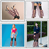Polyester Ruffle Layered Patchwork Leg Sleeves AJEW-WH20042-75C-4