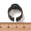 Woven Bezel 304 Stainless Steel Cuff Ring Components SA-CBAD8FA-01EB-02-3