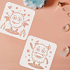FINGERINSPIRE 6Pcs 6 Styles Halloween Theme PET Hollow out Drawing Painting Stencils Sets for Kids Teen Boys Girls DIY-WH0172-988-3
