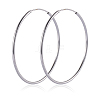 Anti-Tarnish Rhodium Plated 925 Sterling Silver Hoop Earrings Endless Unisex Small Hoop Earrings 40mm Gold Plating Huggie Hoop Earrings for Women Men JE1076A-05-1