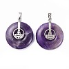 Natural Amethyst Pendants G-F640-D03-2