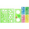 Multifunctional Plastic Geometric Drawing Ruler Set OFST-PW0005-01D-1