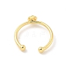 Brass Open Cuff Ring Settings KK-G518-04G-02-3