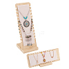 Bamboo Wood Jewelry Collection Necklace Display Stand ODIS-WH0005-06-1