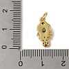 Brass Micro Pave Clear Cubic Zirconia Pendants KK-R162-021A-G-3