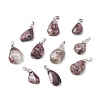 Natural Plum Blossom Tourmaline Pendants G-H259-06P-A-1