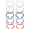 SUNNYCLUE 10Pcs 5 Colors Adjustable Braided Nylon Cord Link Bracelet Making AJEW-SC0002-18-1