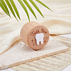 Round Printed Wood Baby Tooth Keepsake Cases with Lids CON-WH0099-75C-4