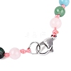 Natural & Synthetic Mixed Stone Flower Pendant Necklaces NJEW-N064-08A-5