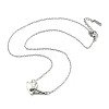 Heart 304 Stainless Steel Pendant Necklaces for Women NJEW-D288-01P-2