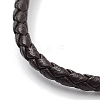 Braided Round Imitation Leather Bracelets Making BJEW-H610-03G-11-3