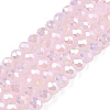 Electroplate Glass Beads Strands X-EGLA-A044-J4mm-B02-1