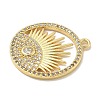 Rack Plating Brass Micro Pave Cubic Zirconia Pendants KK-L224-049G-2