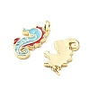 Brass Enamel Pendants KK-L237-027G-04-2
