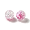 Duotone Spray Painted Crackle Acrylic Beads X-OACR-G029-02-3