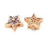Brass Micro Pave Cubic Zirconia Beads CU-CBAEC99-31G-02-2