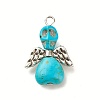 Halloween Dyed Synthetic Turquoise Pendants PALLOY-JF01598-04-S-1