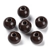 Spray Painted Natural Wood Beads WOOD-R272-02C-1
