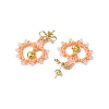 Glass Seed Beads Dangle Stud Earrings EJEW-MZ00396-02-5