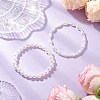 2Pcs ABS Plastic Imitation Pearl Beaded Stretch Bracelets BJEW-JB11909-1