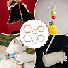 6Pcs 6 Styles Alloy Spring Gate Rings FIND-BBC0002-40-5