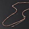 Brass Singapore Chains Necklaces for Women NJEW-D302-38RG-3