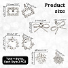 8Pcs 4 Styles Detachable Alloy Rhinestone Shoe Buckle Clips FIND-PH0021-57-2