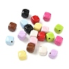 Spray Printed Opaque Acrylic Beads OACR-P031-01A-1