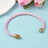 304 Stainless Steel with Polyester Metallic Cord Bracelets for Women BJEW-Z145-01G-31-2