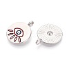 Alloy Enamel Pendants PALLOY-T092-13P-2