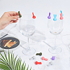  2 Sets 12Pcs Rabbit Ear Silicone Wine Glass Charms DIY-NB0010-55-3