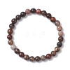 Natural Petrified Wood Beads Stretch Bracelets for Women BJEW-JB12604-1