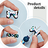 14Pcs 7 Colors Plating Acrylic Beads OACR-AN0001-01-3