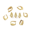 Brass Micro Pave Cubic Zirconia Pinch Bails KK-F891-03G-2