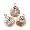 Natural Pink Shell Pendants KK-F751-L-B03-1