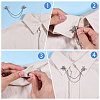 4Pcs Bee Alloy Hanging Chain Brooch FIND-CA0011-13AS-4