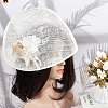 Linen Mini Hat Fascinator Base AJEW-WH0561-32C-5