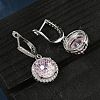 925 Sterling Silver Micro Pave Cubic Zirconia Hoop Earrings EJEW-B147-01B-06-3