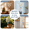 Glass Teardrop Hanging Suncatchers HJEW-WH0201-018-5