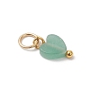 Natural Mixed Gemstone Heart Charms X-PALLOY-JF04905-01-4