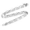 Brass Cable Chains Necklace Making MAK-S072-16A-P-3