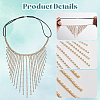 Alloy Rhinestone & Polyester Head Chain AJEW-WH20072-21G-5
