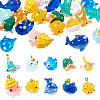 20Pcs 10 Styles Ocean Theme Resin Pendants FIND-TA0002-37-2