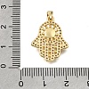 Brass Micro Pave Clear Cubic Zirconia Pendants KK-C263-22B-G-3