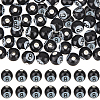 54Pcs Glazed Porcelain Round Beads PORC-SC0001-09-1